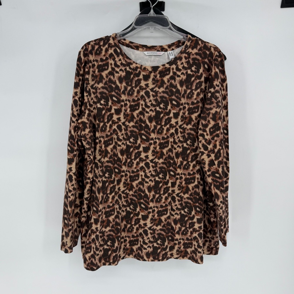 3 pc set Isaac Mizrahi Quilted Barn Jacket Leopard scarf long sl shirt Reversibl - Picture 5 of 14